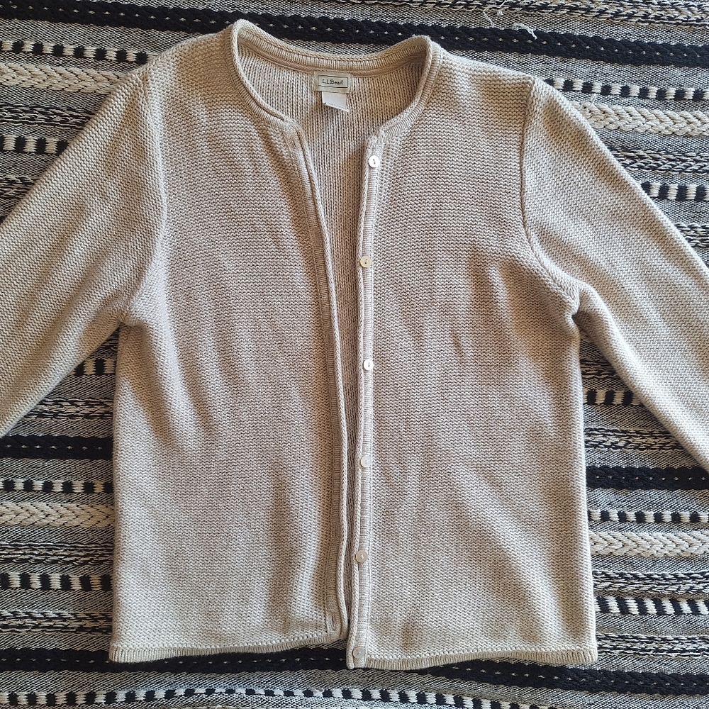L.L. Bean Beige Women's Cardigan